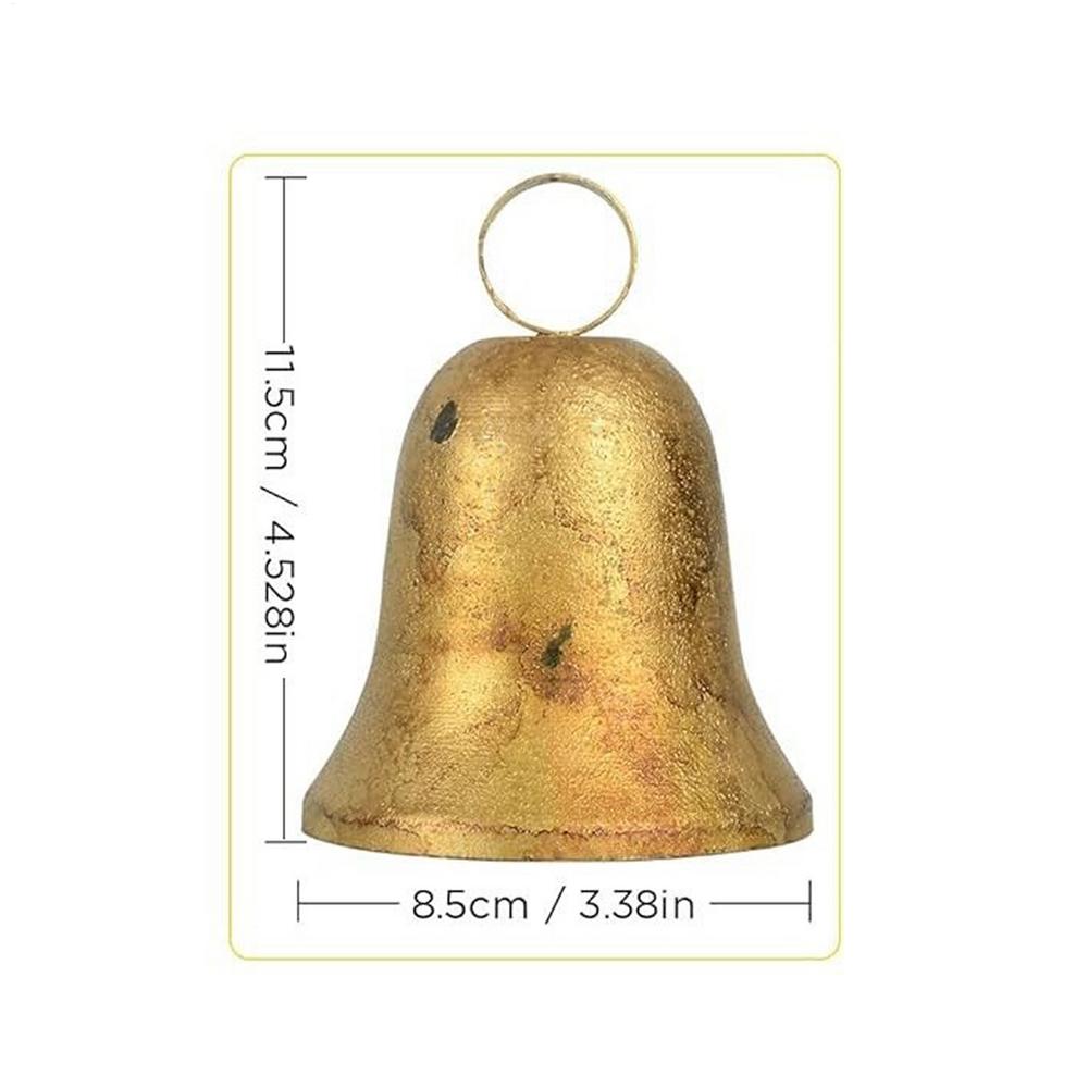 Decorative Bells Party Decorations Rustic Holiday Decor Retro Bells Christmas Tree Ornaments for Outdoor Window Wall Shelf