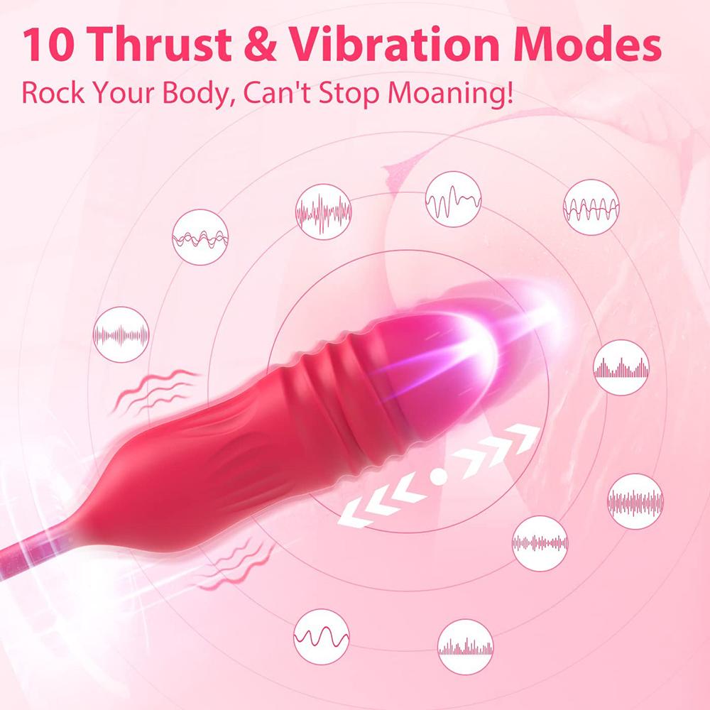 POMFW Rose Vibrator Clitoral Sucking Vibrator Rose Toys Vibrating Eggs Suction G-spot Vaginal Anal Stimulator Breast Nipple Massager