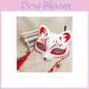 Maschera Volpe Mezzo Viso Anime Giapponese Kit Dipinto a Mano Kitsune Cosplay Accessorio Costume di Halloween