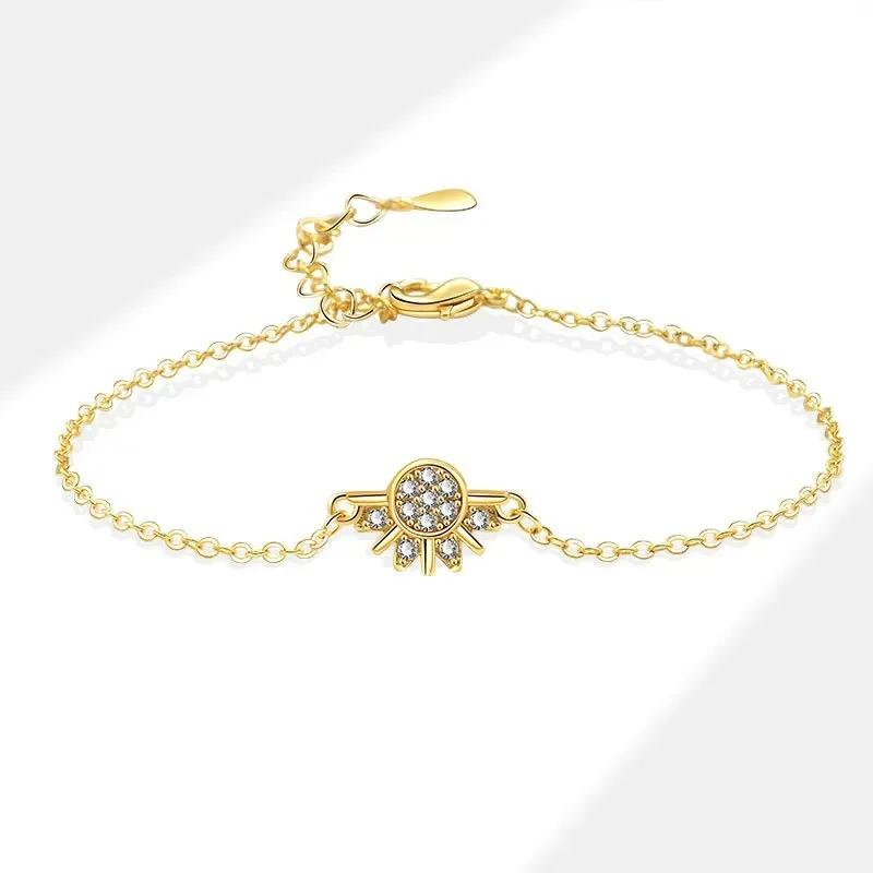 New Charms 925  Silver Bracelets Bangles for Women Valentine's Days Gift Cubic Zircon Double Heart Bracelet Jewelry