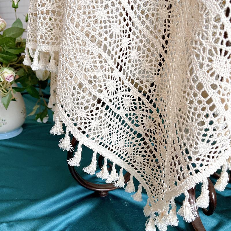New Hollow Decorative Tablecloth Lace Tablecloth Rectangular Tablecloth Dining Table Cover