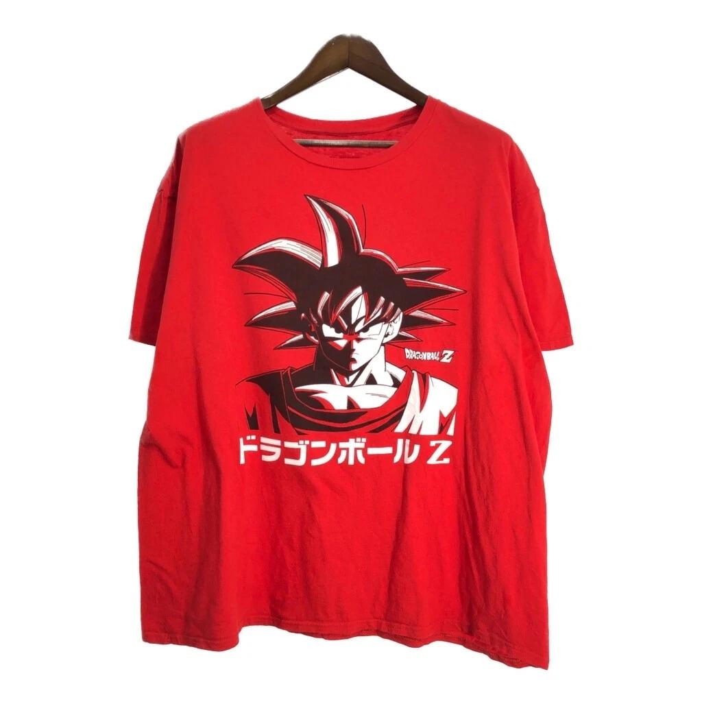Dragon Ball Z Son Goku Graphic T-Shirt XXL Red Rare Tee XL