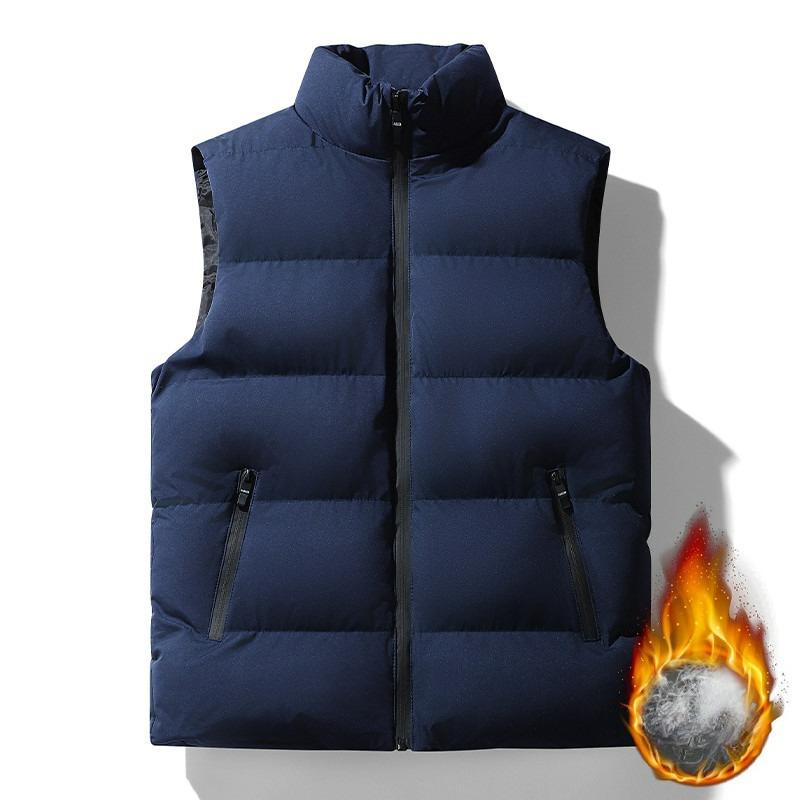 Zimowy Męski Grubszy Ocieplany Bawełniany Kamizelka z Pluszu Może Być Noszona Na Zewnątrz Kamizelka Kamizelka Mężczyźni