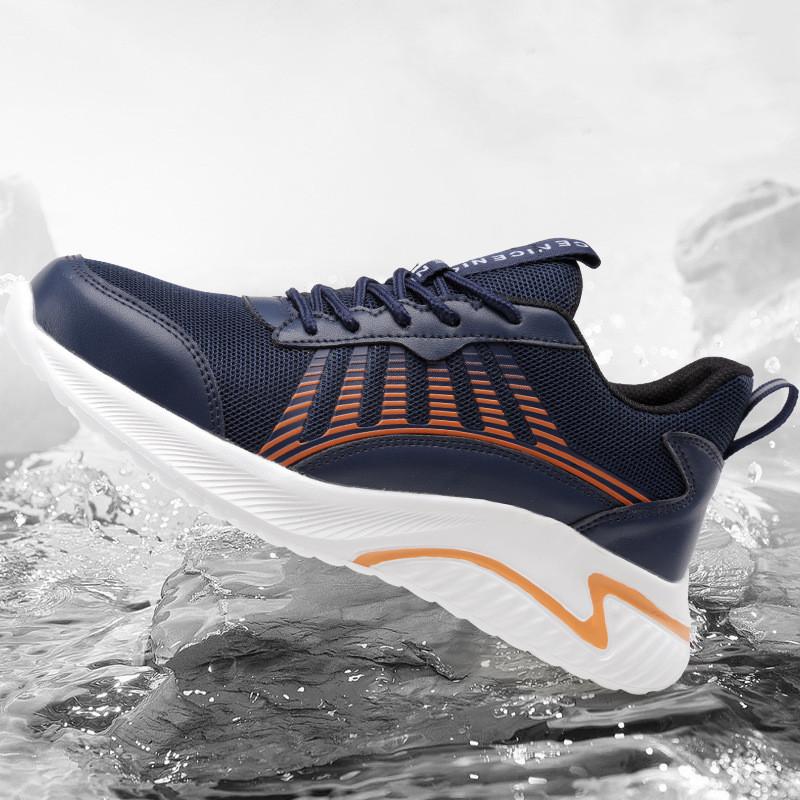 

large size men casual breathable steel toe covers work safety shoes summer tooling security boots worker safe footwear protect 290 синий