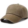 Processed Pure Color Washed Baseball Cap for Men and Women, Same Style Fashioneasiest for Match Small Single Processing Large Head Circumference