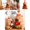 Adorable Capybara Plush Toy With Cartoon Flower Design For Cozy Home Decor