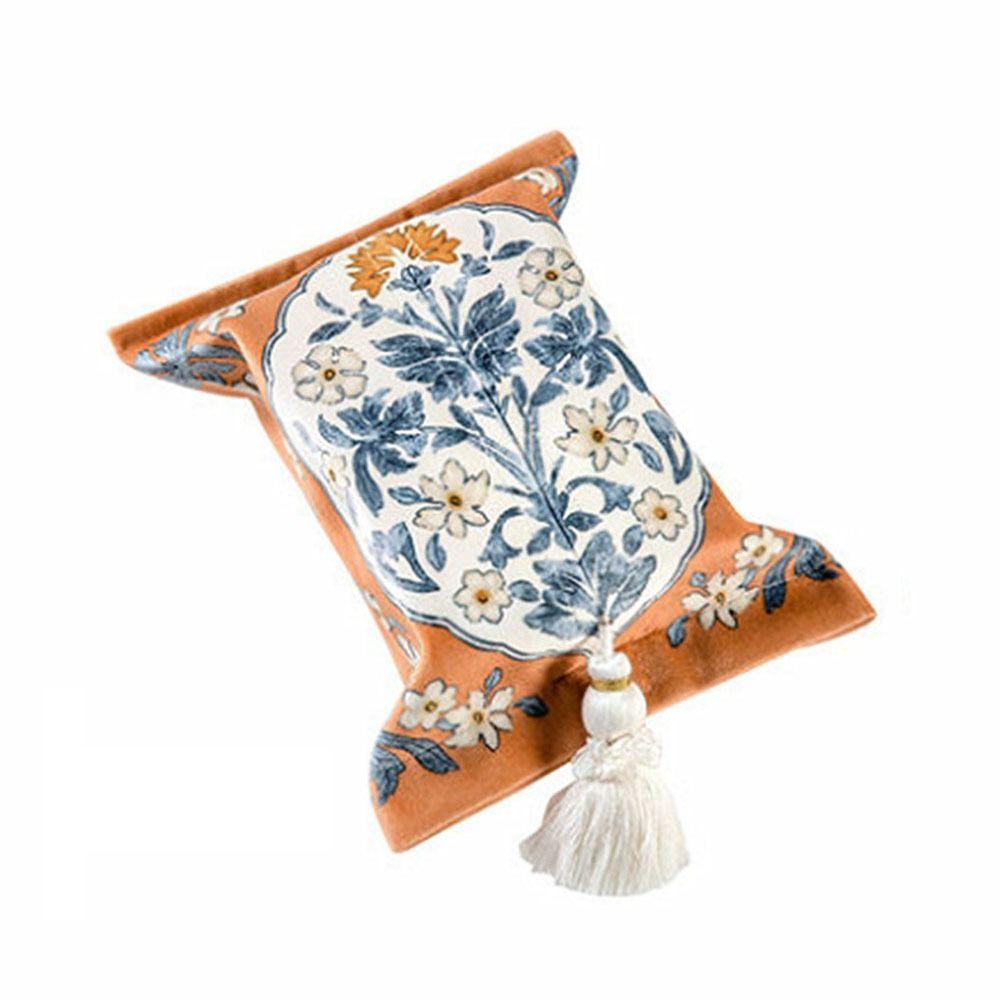 Rectangle Short Plush Tissue Bag 18x24cm Napkin Paper Box Retro Tissue Box Holder  Office