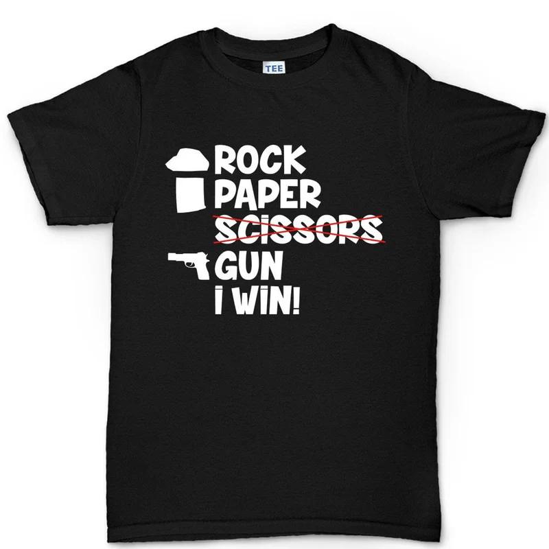 Rock Paper Gun Unisex Cotton T Shirt Casual Streetwear Athletic Black M