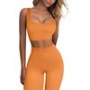 Women's Workout Set 2-piece Set Seamless Short Vest High Waist Shorts Yoga Clothing