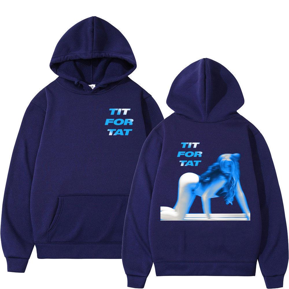 Tate McRae TIT FOR TAT Album 2025 Merch Hoodies Men Women Harajuku Hooded Sweatshirts Casual Fashion Oversized Hoodie Streetwear