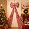 Elegant Christmas Tree Topper Bow Stripe Christmas Wreaths Bow  Store Window
