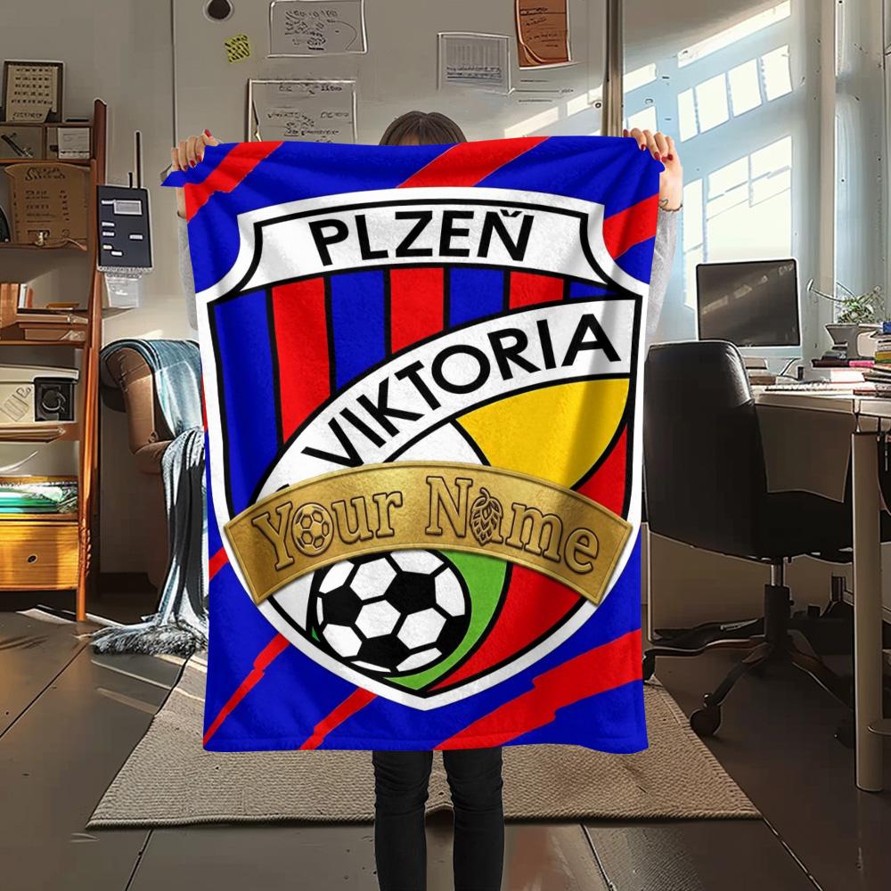 1PC Fc Viktoria Crest Custom Name Patterned Flannel Blanket Suitable For All Seasons For Home Decor Warmth And Comfort Gifts Holiday Present