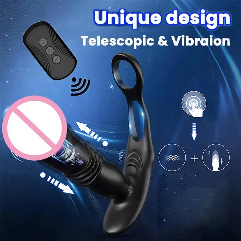 Insertion Men's Adult Be Quiet Anal Extension Handsfree Penis Enlargement Sleeve Men's Ring Women Vibrator Objects For