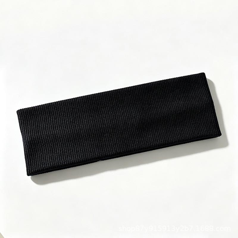 Wide-edged elastic hair band, women's face wash, makeup versatile headband, ribbed sports knitted headgear, headband.