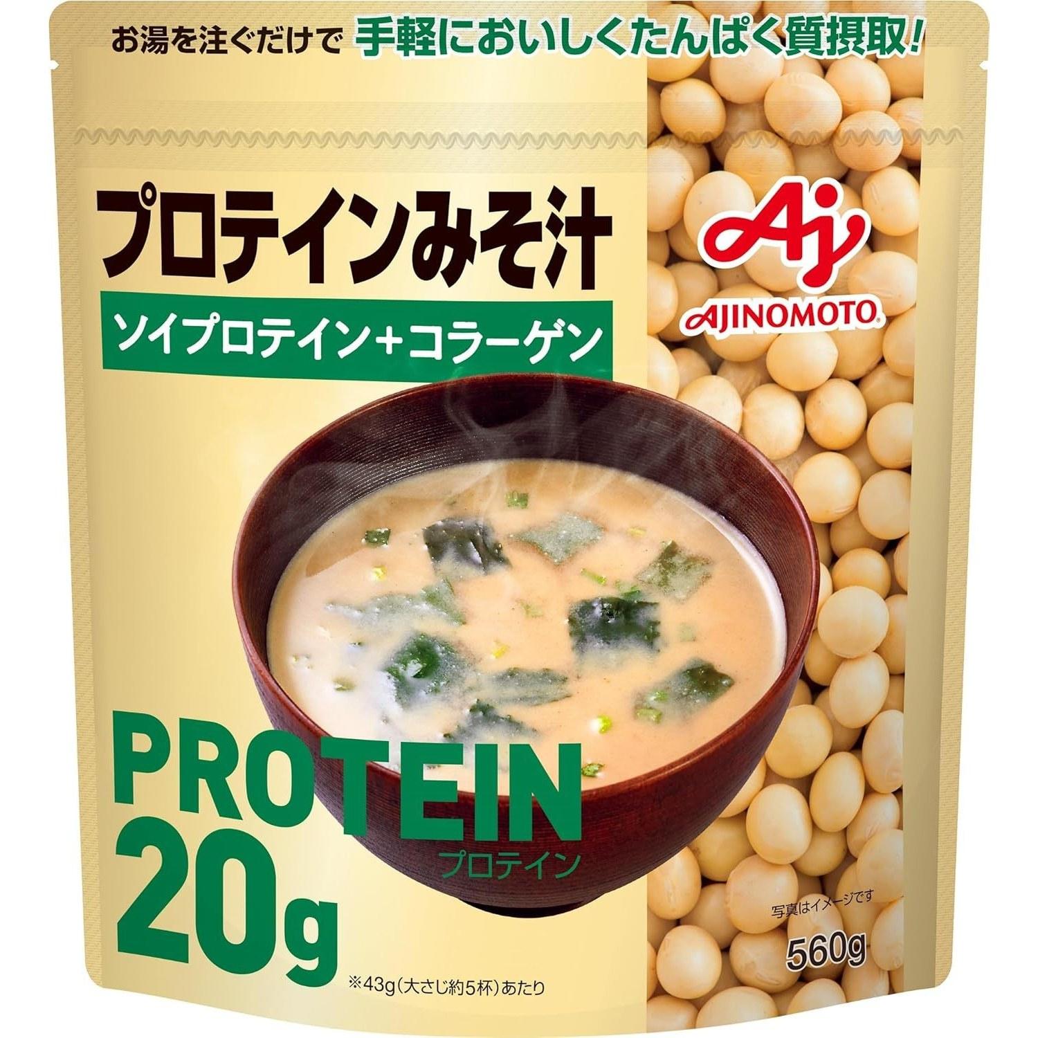 Ajinomoto Protein Miso Soup 560g 20g per serving Soy Collagen Instant