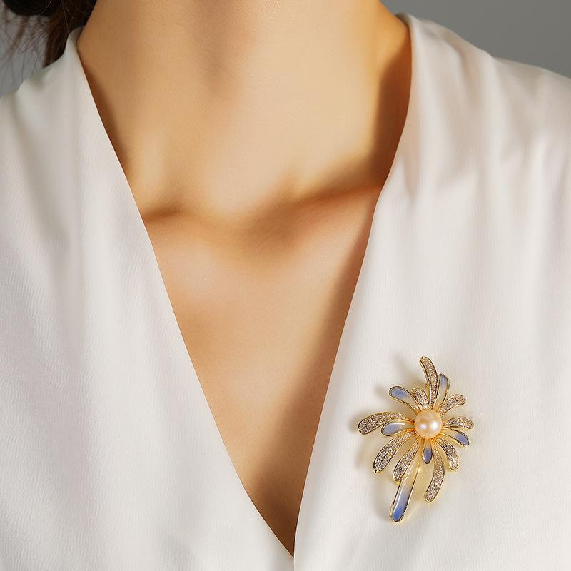 Senior brosjer blomst blad brosje pins for kvinner dress anheng mote brosjer smykker