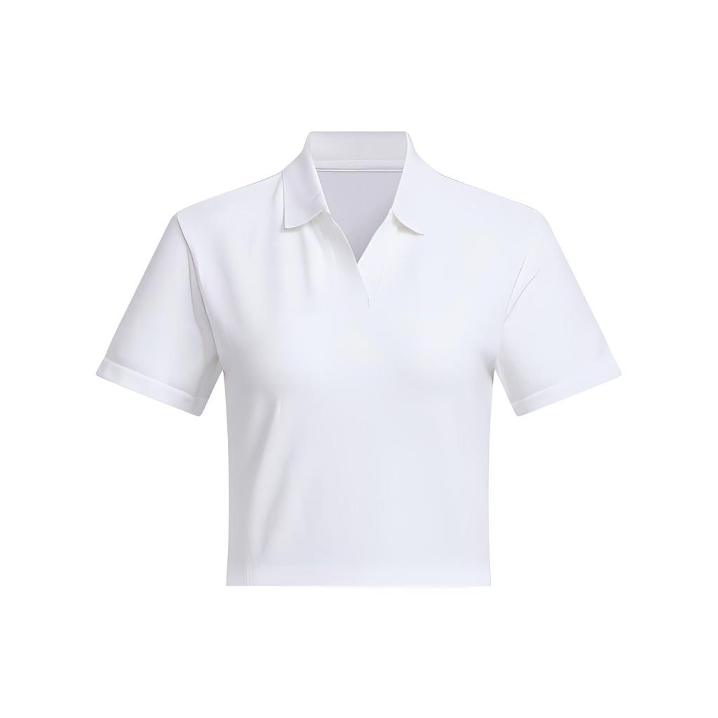 Adidas Seamless Polo Shirt Simple Quick-Dry Sports Casual Short Sleeve Polo Women Tops JE1437
