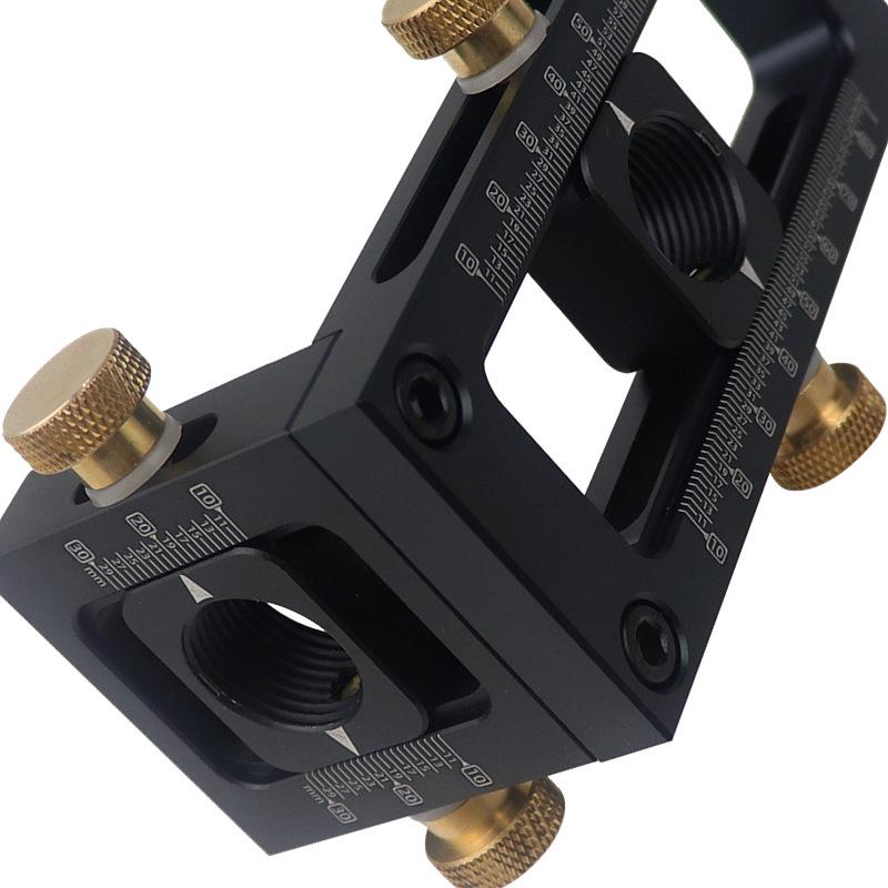 2-in-1 Furniture Hole Puncher: Baby Bed Positioning and Woodworking Tool with Phillips, Slotted, Flat Head Screw Punch.