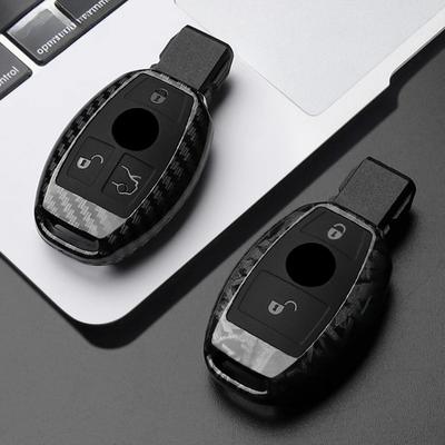 2 3 Buttons Carbon Fiber Car Key Case Cover Fob for Mercedes Benz A B C E Class GLS GLA GLK GLC CLS CLA W204 W205 W212 W463 W176