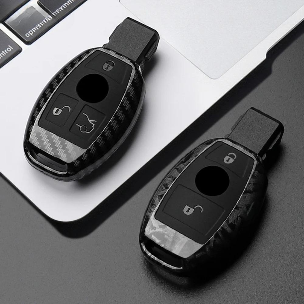 2 3 Buttons Carbon Fiber Car Key Case Cover Fob for Mercedes Benz A B C E Class GLS GLA GLK GLC CLS CLA W204 W205 W212 W463 W176