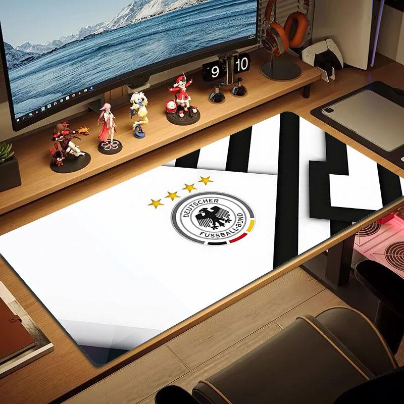 German Football Emblem Large Size Mouse Pad Large Gaming Table Cushion Nonslip Laptop Tablet Big Mousepad Xxl Mat Mini Pc Playmat With Lock Edge
