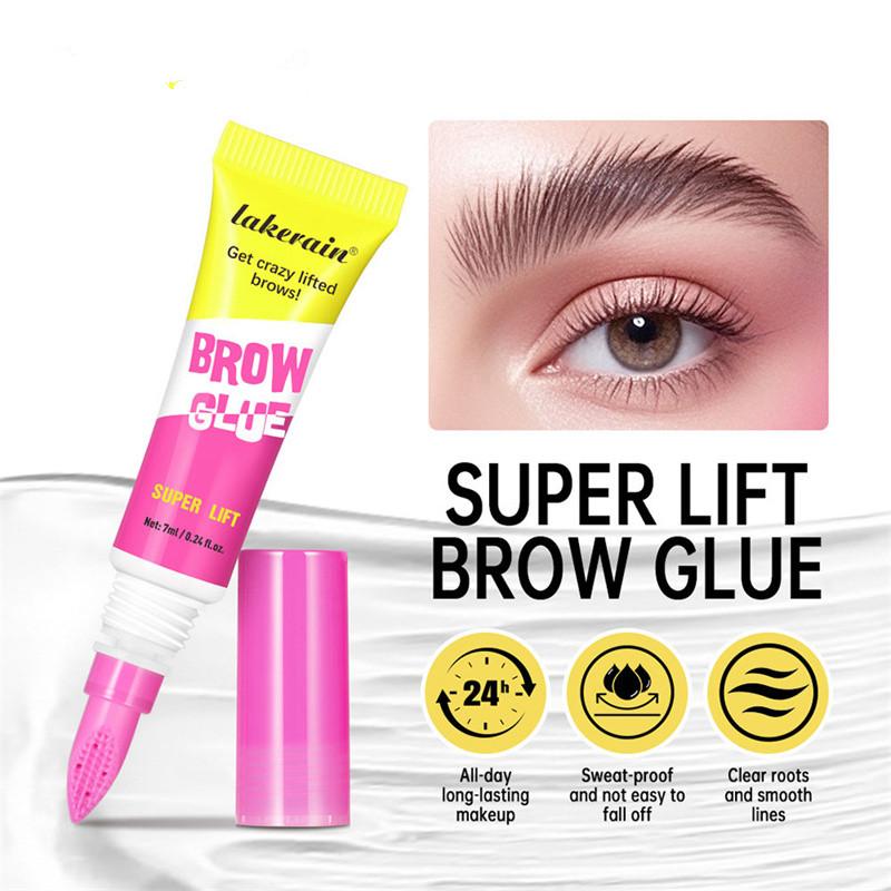 Super Lift Brow Crazy Lifed Brows Colla Gel per Laminazione Sopracciglia Tenuta Forte a Lunga Durata & Pettine Styling Integrato Cosmetici Trasparenti per Sopracciglia