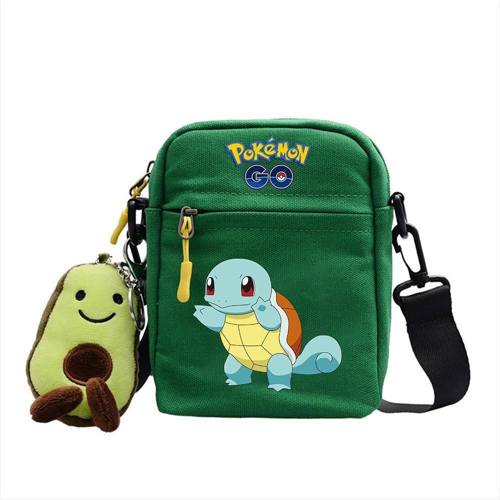 Plecak z anime Pokemon Mała płócienna torba na ramię z kieszenią na zamek do codziennego użytku