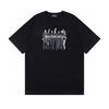BALENCIAGA Lockeres Baumwoll-Kurzarm-T-Shirt Schwarz 319