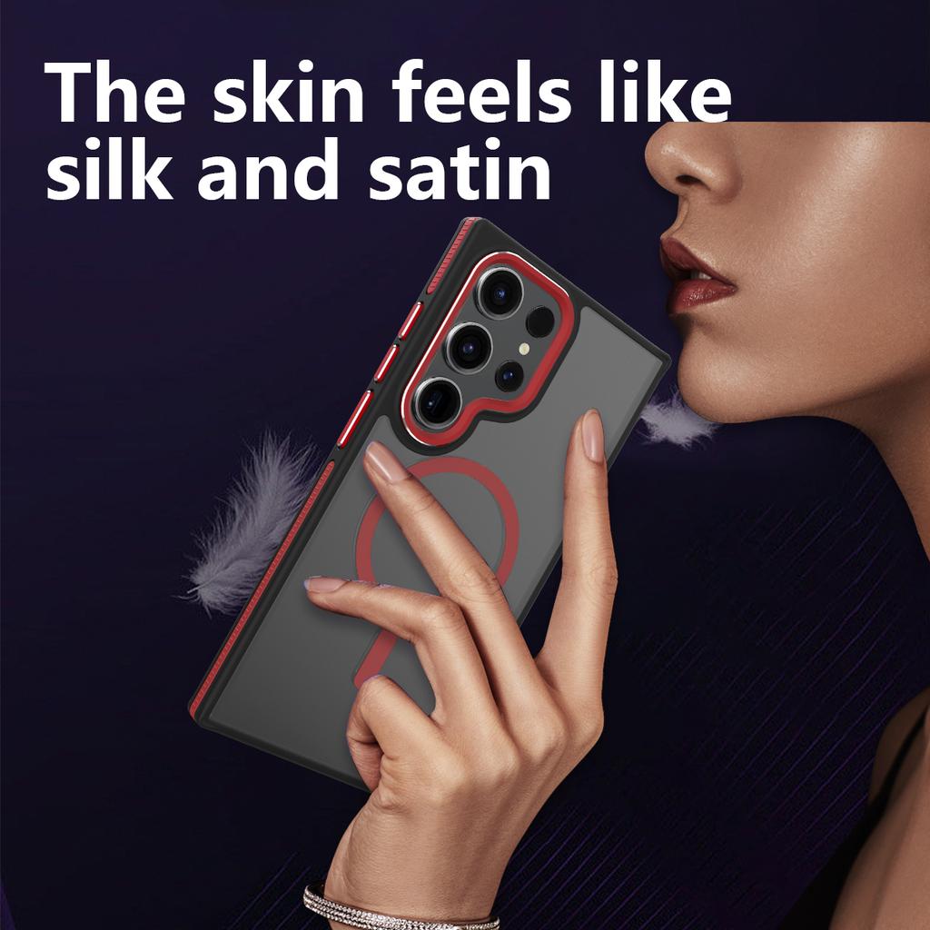 For Samsung Galaxy S23 Ultra Case Slim-Fit TPU+PC Protective Shell Compatible with MagSafe