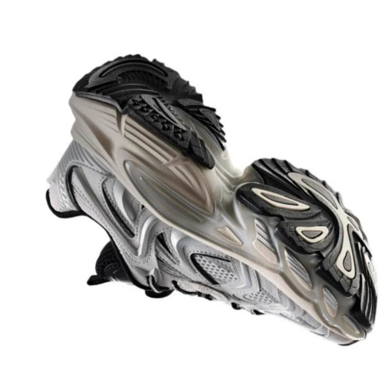 New Anta Height Increasing Wear-Resistant Slip-Resistant Low-Top Chunky Sneakers Men's Silver 912518891-2