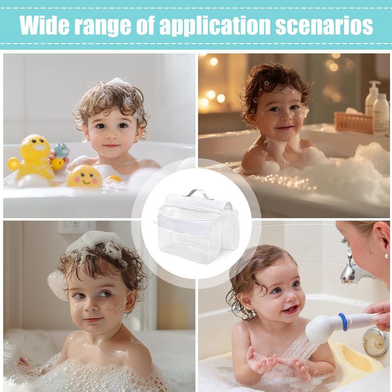 Bathtub Toy Organizer Toddler Bath Toys Storage Tub Holder Saddle Shape High Weight Capacity Toys Easy Access Organizer For