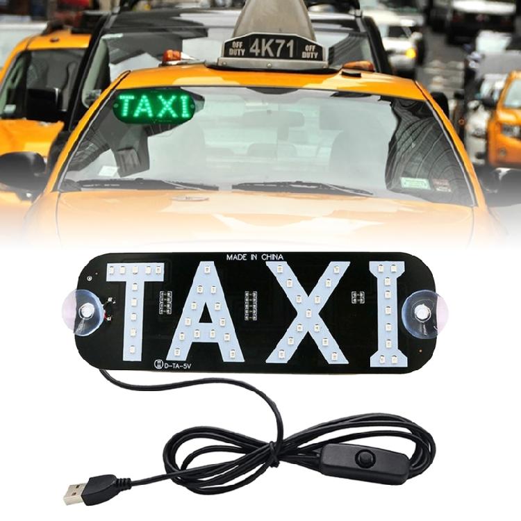 USB Taxi Top Light Roof Taxi Sign Waterproof Taxi Dome Light with Suction Cup