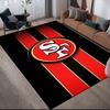 San Francisco 49ers Flanellmuster Quadratischer Teppich, Läufer, Teppich für Wohnzimmer Schlafzimmer Sofa Spielzimmer Dekor, Rutschfeste Fußmatte