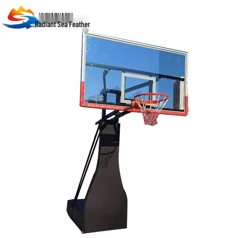 Adjustable Adult Basketball Hoop with Transparent Backboard