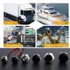 Durable 12mm Momentary Push Button Switch Black Shell with pre-Wiring Without LED Stainless Steel