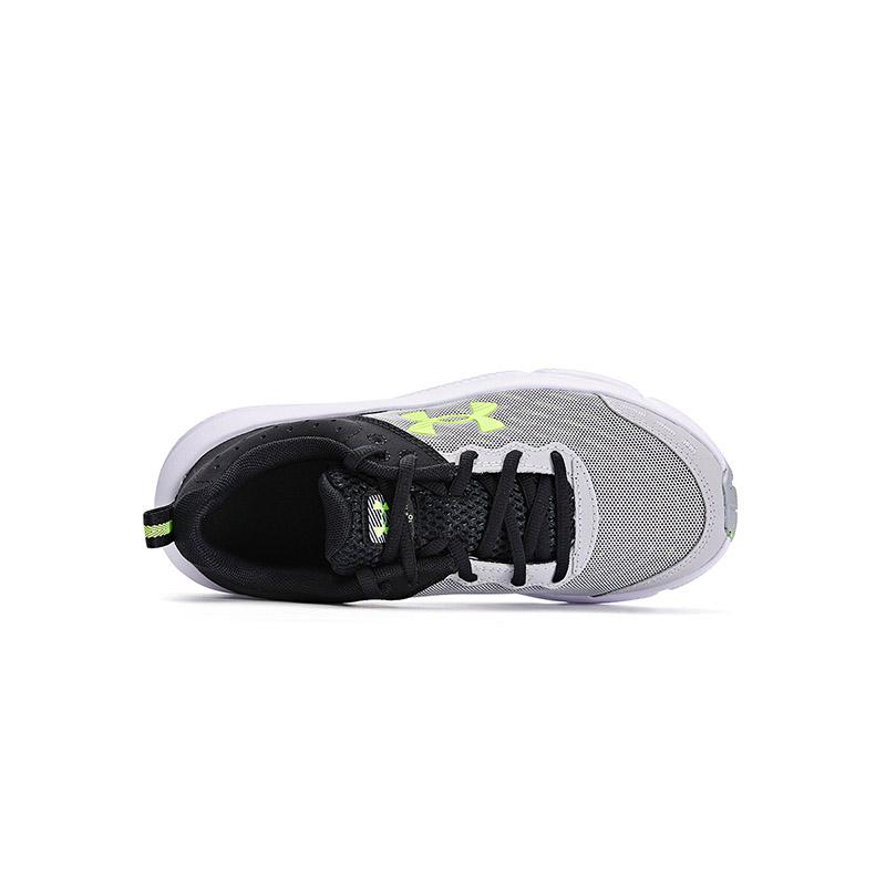 Under Armour Slip Resistant Wear Resistant Breathable Sweat Absorbing Lightweight Warm Low Top Running Shoes Kids Sneakers Black White Blue 3026182