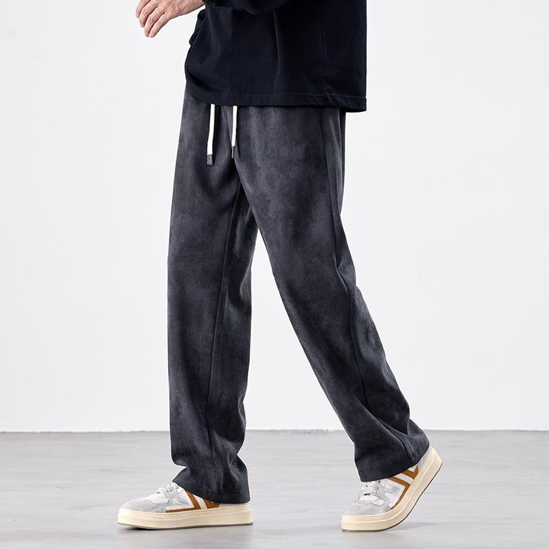 Autumn and Winter Large Size Loose Sweatpants Dirty Pants Men's Tie-dye Wide-leg Pants