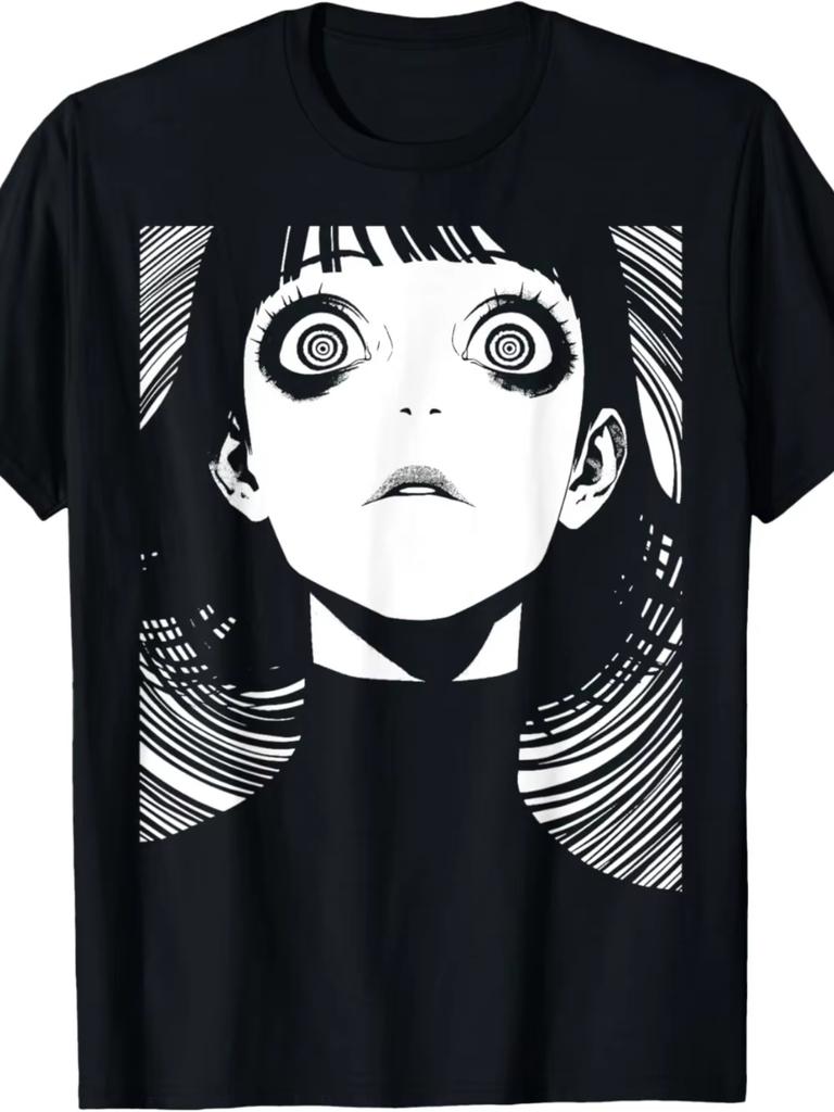 2026 Summer EWH Horror Anime Comic Tshirt Highquality Casual Comfortable and Breathable Mens Printed Roundneck Tshirt