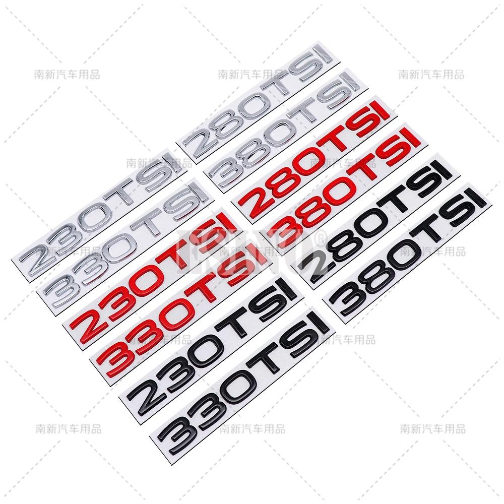 AABIO1 New  Styling 3D 230 280 330 380 TSI Metal Alloy Adhesive Emblem Rear Trunk Badge Fender Sticker Car Body Decal for Volkswagen