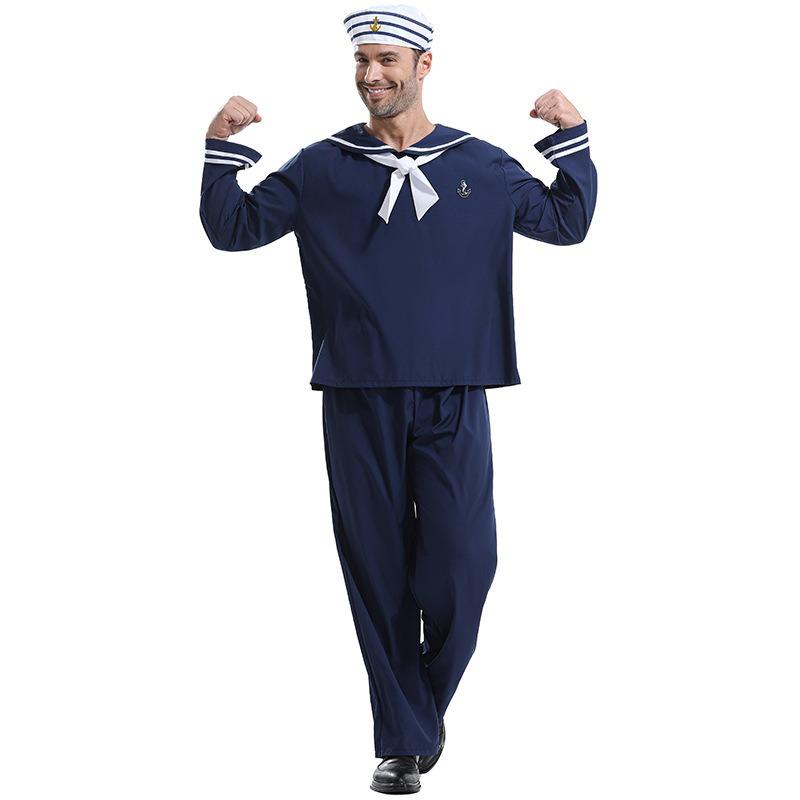 Halloween Costume Style Sailor Costume Cosplay Uniform Stage Performance, Nautical Costume Navigator