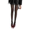 Women's Black Diamond Pattern Lattice Stockings - Spring/Autumn Thin Silk Pantyhose & Slimming Leggings