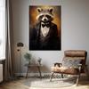 Vintage Animals in Tuxedos Wolf Tiger Zebra Bear Rabbit Art Poster Canvas Painting Wall Prints Picture Living Room Home Decor