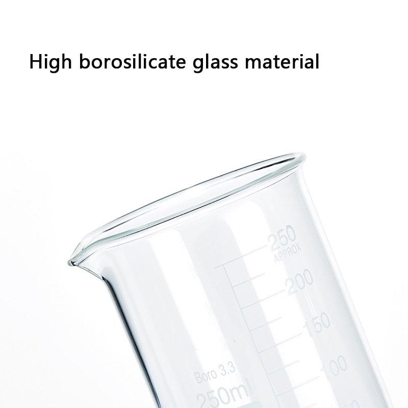 3pcs Glass Measuring Cup Set Clear Scale Cup Heat-resistant Beaker Kitchen Baking Measuring Cup Set Laboratory Container Jugs