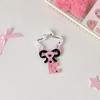 Sweet Cool Girls Acrylic Keychain Hook Pink Black Hanging Decoration For Bag Pendant Doll Toy Holder Personalized Pendant Gift