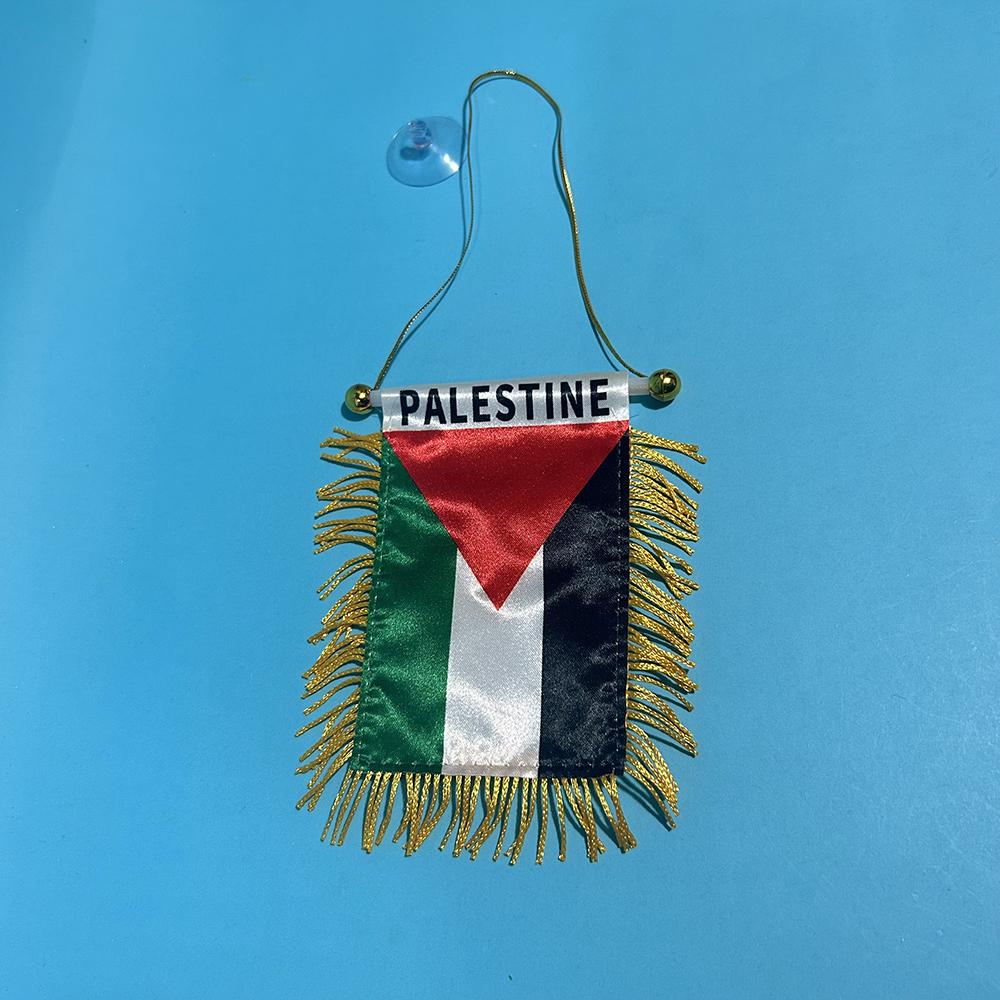 SKY FLAG Palästina Auto Fensterflagge 8*12cm Polyester beidseitig bedruckt Palästina Hänge-Wimpel Flaggen Palästina Mini Flagge