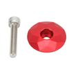 CANSUCC Aluminum Alloy Bike Stem Top Cover Pressure Resistant Bike Headset Top Cover with Screw for Cycling Red