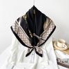 New Scarf Chain Design Trendy Square Scarf Light Breathable Thin Shawl Twill European and American Headscarf