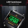 Silicone Strap Fashion Men Wristwatch Waterproof Digital Quality Multifunctional Watches for Men Calendar Luminous