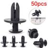 50X 8Mm Auto Mașină Bară de Protecție Aripă Reținător Apăsați Plastic Negru Cleme Fixe Elemente de Fixare