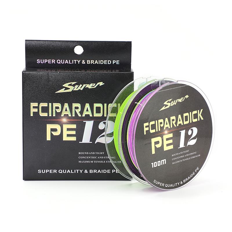 Customized 12x PE Braided Fishing Line Easy-to-Use for Beach/Sea Lake/River Fishing with Floats in Stream/Lake